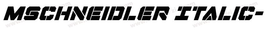 MSchneidler Italic字体转换